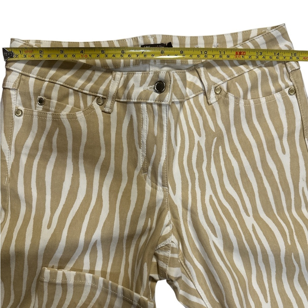 J. McLaughlin Women’s Lexi Jeans Light Khaki & Off-White Zebra Print Size 6 - Picture 6 of 8